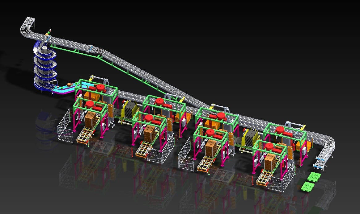 Spiral Conveying & Palletizing System